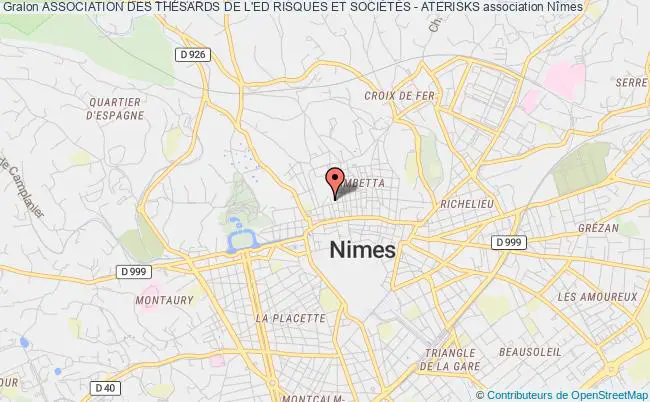 plan association Association Des ThÉsards De L'ed Risques Et SociÉtÉs - Aterisks Nîmes