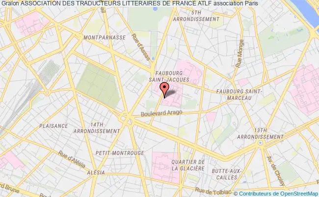 plan association Association Des Traducteurs Litteraires De France Atlf Paris