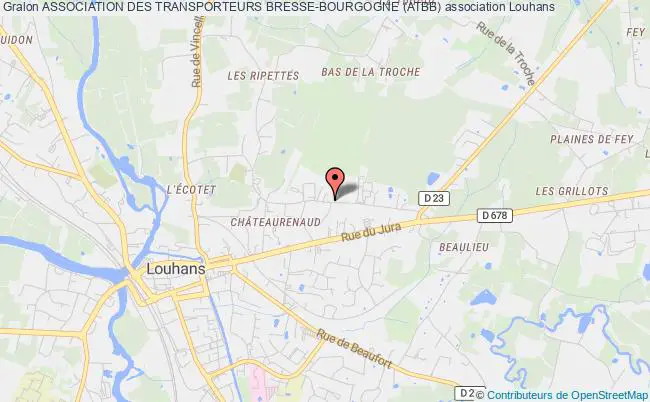 plan association Association Des Transporteurs Bresse-bourgogne (atbb) Louhans