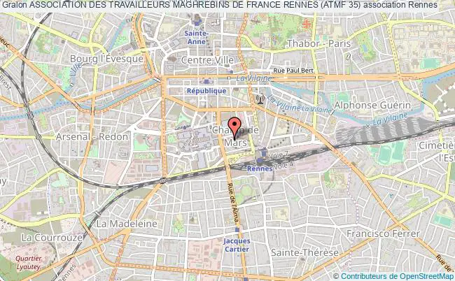 plan association Association Des Travailleurs Maghrebins De France Rennes (atmf 35) Rennes