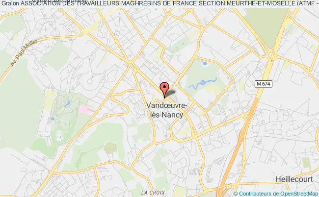 plan association Association Des Travailleurs Maghrebins De France Section Meurthe-et-moselle (atmf - Meurthe-et-moselle) Vandoeuvre-lès-Nancy