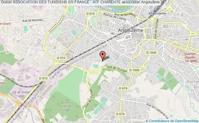 plan association Association Des Tunisiens En France - Atf Charente Angoulême
