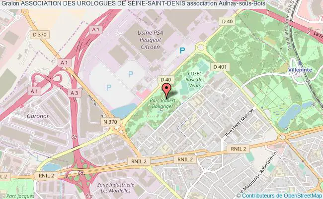 plan association Association Des Urologues De Seine-saint-denis Aulnay-sous-Bois