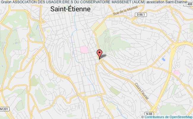 plan association Association Des Usager.Ère.s Du Conservatoire Massenet (aucm) Saint-Étienne