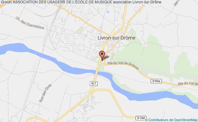 plan association Association Des Usagers De L’École De Musique Livron-sur-Drôme