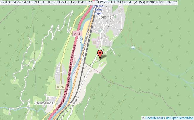 plan association Association Des Usagers De La Ligne 53 - Chambery-modane (au53) Épierre