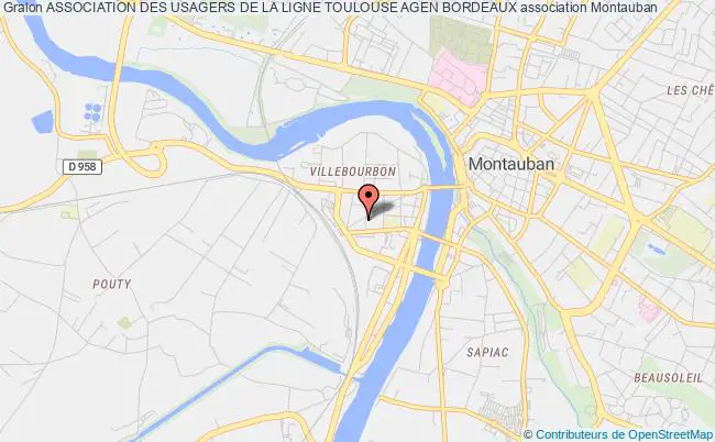 plan association Association Des Usagers De La Ligne Toulouse Agen Bordeaux Montauban