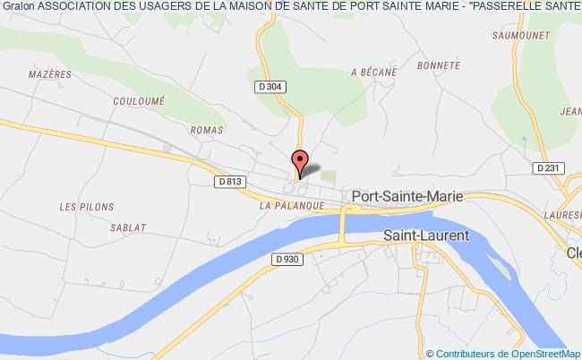plan association Association Des Usagers De La Maison De Sante De Port Sainte Marie - "passerelle Sante" Port-Sainte-Marie