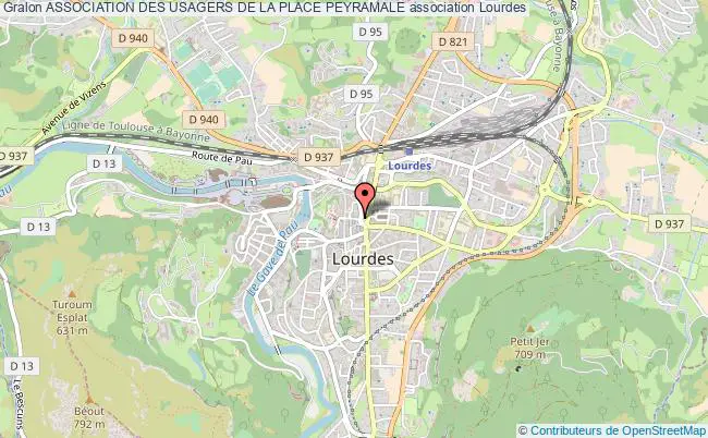 plan association Association Des Usagers De La Place Peyramale Lourdes