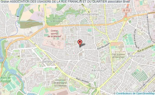 plan association Association Des Usagers De La Rue Franklin Et Du Quartier Brest