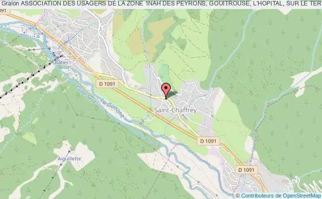 plan association Association Des Usagers De La Zone 1nah Des Peyrons, Gouitrouse, L'hopital, Sur Le Territoire De La Commune De Saint-chaffrey Saint-Chaffrey