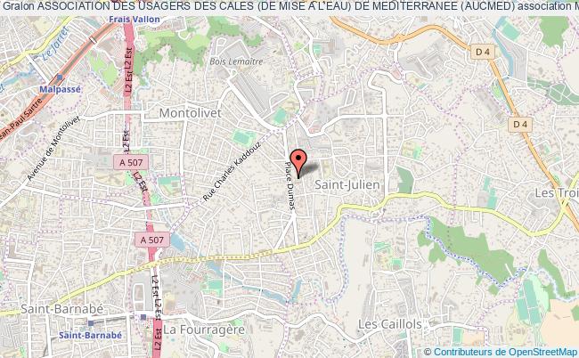 plan association Association Des Usagers Des Cales (de Mise A L'eau) De Mediterranee (aucmed) Marseille