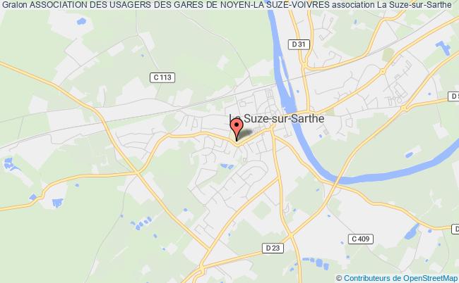 plan association Association Des Usagers Des Gares De Noyen-la Suze-voivres La    Suze-sur-Sarthe