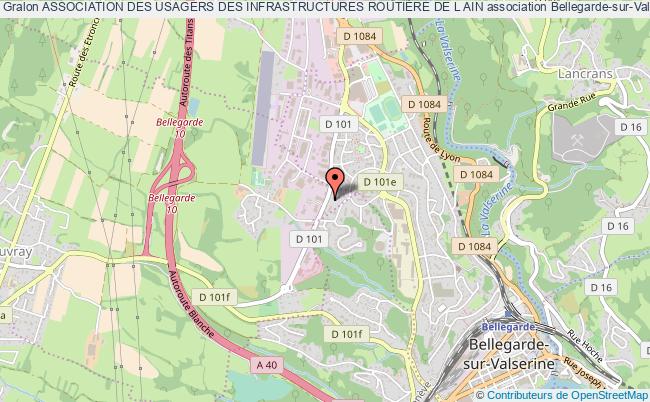 plan association Association Des Usagers Des Infrastructures RoutiÈre De L Ain Bellegarde-sur-Valserine