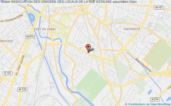 plan association Association Des Usagers Des Locaux De La Rue Estaunie Dijon