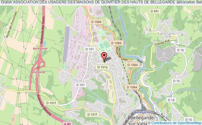 plan association Association Des Usagers Des Maisons De Quartier Des Hauts De Bellegarde Bellegarde-sur-Valserine