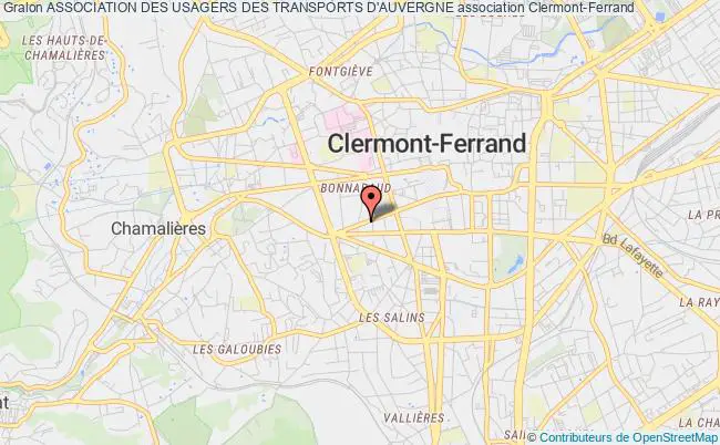 plan association Association Des Usagers Des Transports D'auvergne Clermont-Ferrand