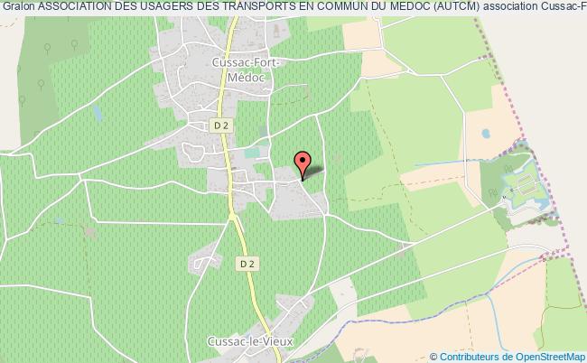 plan association Association Des Usagers Des Transports En Commun Du Medoc (autcm) Cussac-Fort-Médoc