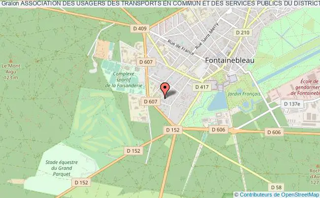 plan association Association Des Usagers Des Transports En Commun Et Des Services Publics Du District De Fontainebleau-avon Fontainebleau