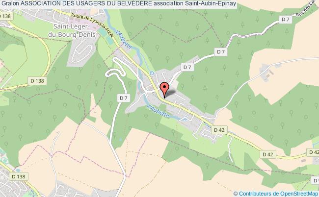 plan association Association Des Usagers Du BelvÉdÈre Saint-Aubin-Épinay