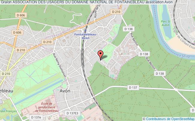 plan association Association Des Usagers Du Domaine National De Fontainebleau Avon