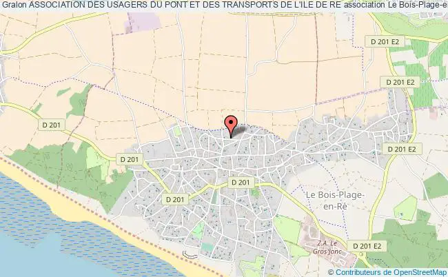 plan association Association Des Usagers Du Pont Et Des Transports De L'ile De Re Le    Bois-Plage-en-Ré