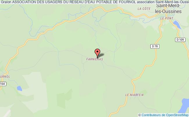 plan association Association Des Usagers Du RÉseau D'eau Potable De Fournol Saint-Merd-les-Oussines