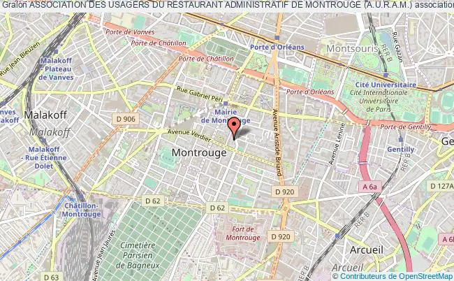 plan association Association Des Usagers Du Restaurant Administratif De Montrouge (a.u.r.a.m.) Montrouge