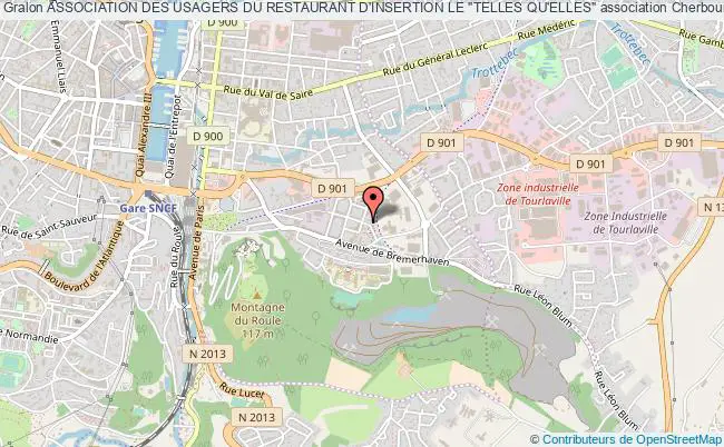 plan association Association Des Usagers Du Restaurant D'insertion Le "telles Qu'elles" Cherbourg-Octeville