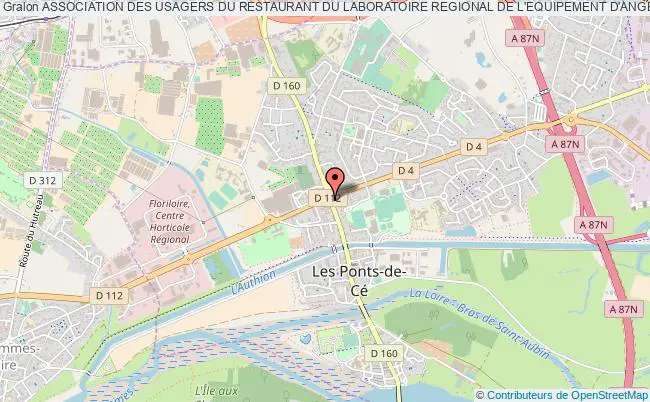 plan association Association Des Usagers Du Restaurant Du Laboratoire Regional De L'equipement D'angers Les   Ponts-de-Cé cedex