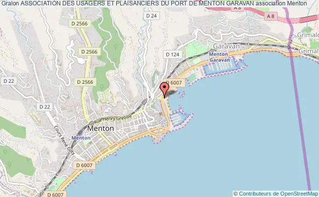 plan association Association Des Usagers Et Plaisanciers Du Port De Menton Garavan Menton