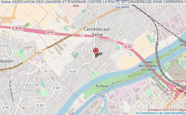 plan association Association Des Usagers Et Riverains Contre La Route 321 Dangereuse Dans Carrieres-sur-seine Carrières-sur-Seine
