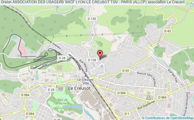 plan association Association Des Usagers Sncf Lyon-le Creusot Tgv - Paris (allcp) Le    Creusot