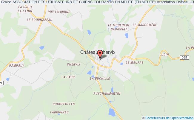 plan association Association Des Utilisateurs De Chiens Courants En Meute (en Meute) Château-Chervix