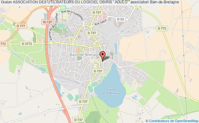 plan association Association Des Utilisateurs Du Logiciel Osiris ' Adulo ' Bain-de-Bretagne