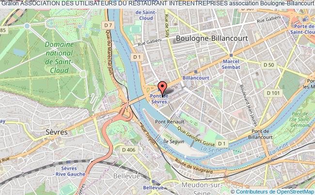 plan association Association Des Utilisateurs Du Restaurant Interentreprises Boulogne-Billancourt