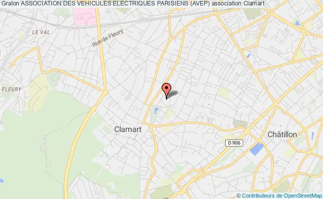 plan association Association Des Vehicules Electriques Parisiens (avep) Clamart