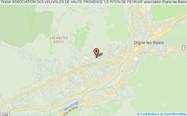 plan association Association Des Velivoles De Haute Provence 'le Piton De Peyruis' Digne-les-Bains