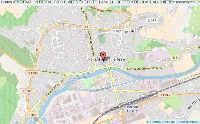 plan association Association Des Veuves Civiles Chefs De Famille, Section De Chateau-thierry Château-Thierry