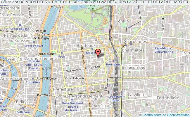 plan association Association Des Victimes De L'explosion Au Gaz Du Cours Lafayette Et De La Rue Barrier (aveclrb) Lyon