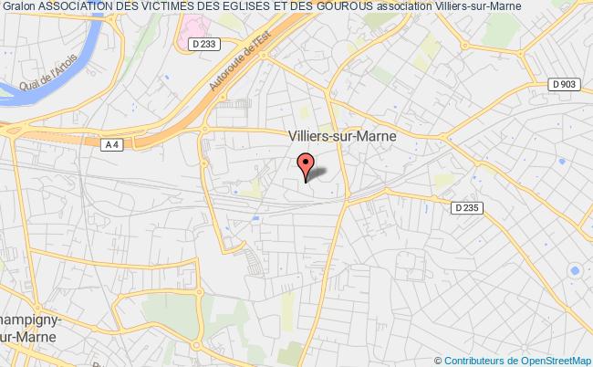 plan association Association Des Victimes Des Eglises Et Des Gourous Villiers-sur-Marne