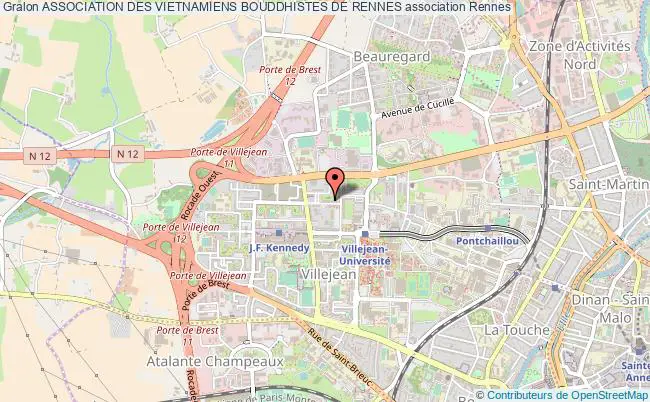 plan association Association Des Vietnamiens Bouddhistes De Rennes Rennes