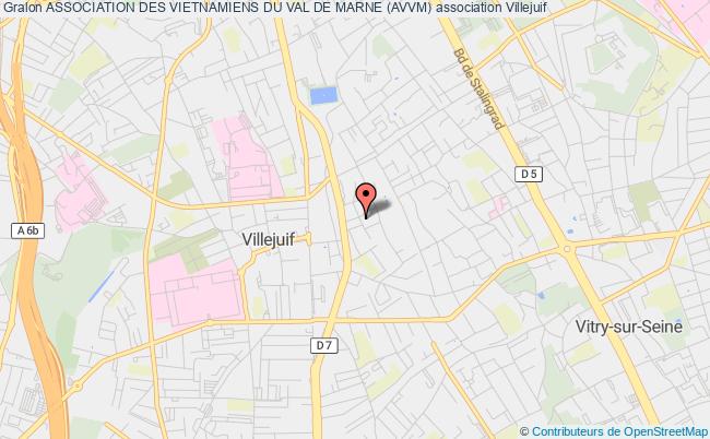 plan association Association Des Vietnamiens Du Val De Marne (avvm) Villejuif
