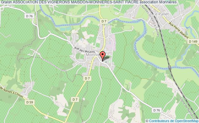 plan association Association Des Vignerons Maisdon-monnieres-saint Fiacre Monnières