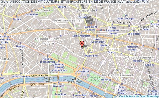 plan association Association Des Viticulteurs  Et Vinificateurs En Ile-de-france (avvi) Paris