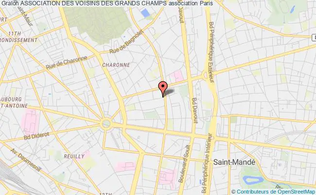 plan association Association Des Voisins Des Grands Champs Paris