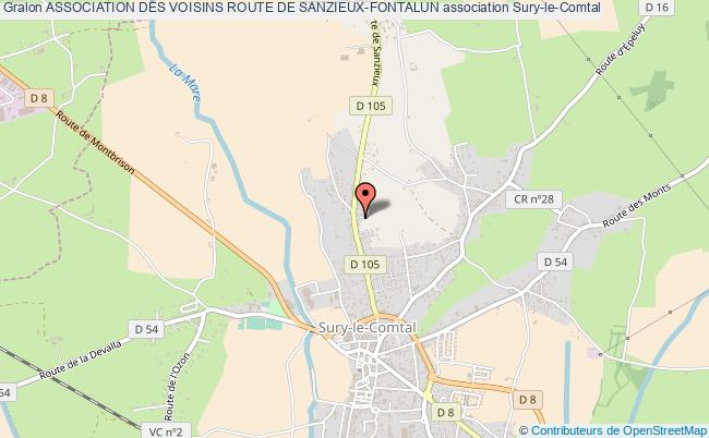 plan association Association Des Voisins Route De Sanzieux-fontalun Sury-le-Comtal