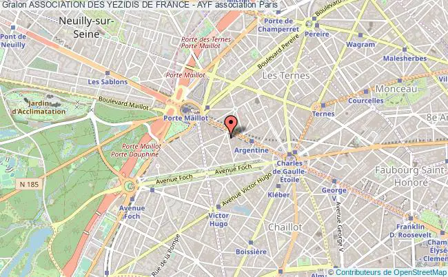 plan association Association Des Yezidis De France - Ayf Paris 16e