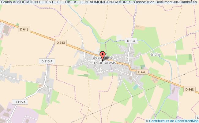 plan association Association Detente Et Loisirs De Beaumont-en-cambresis Beaumont-en-Cambrésis