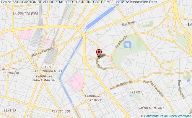 plan association Association Developpement De La Jeunesse De Yellingara Paris